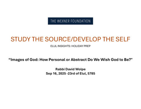 Elul Insights #3: "Images of God" with Rabbi David Wolpe