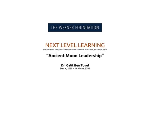 Next Level Learning: Ancient Moon Leadership with Dr. Galit Ben Tovel