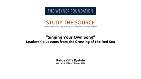 Singing Your Own Song: Leadership Lessons with Rabba Yaffa Epstein
