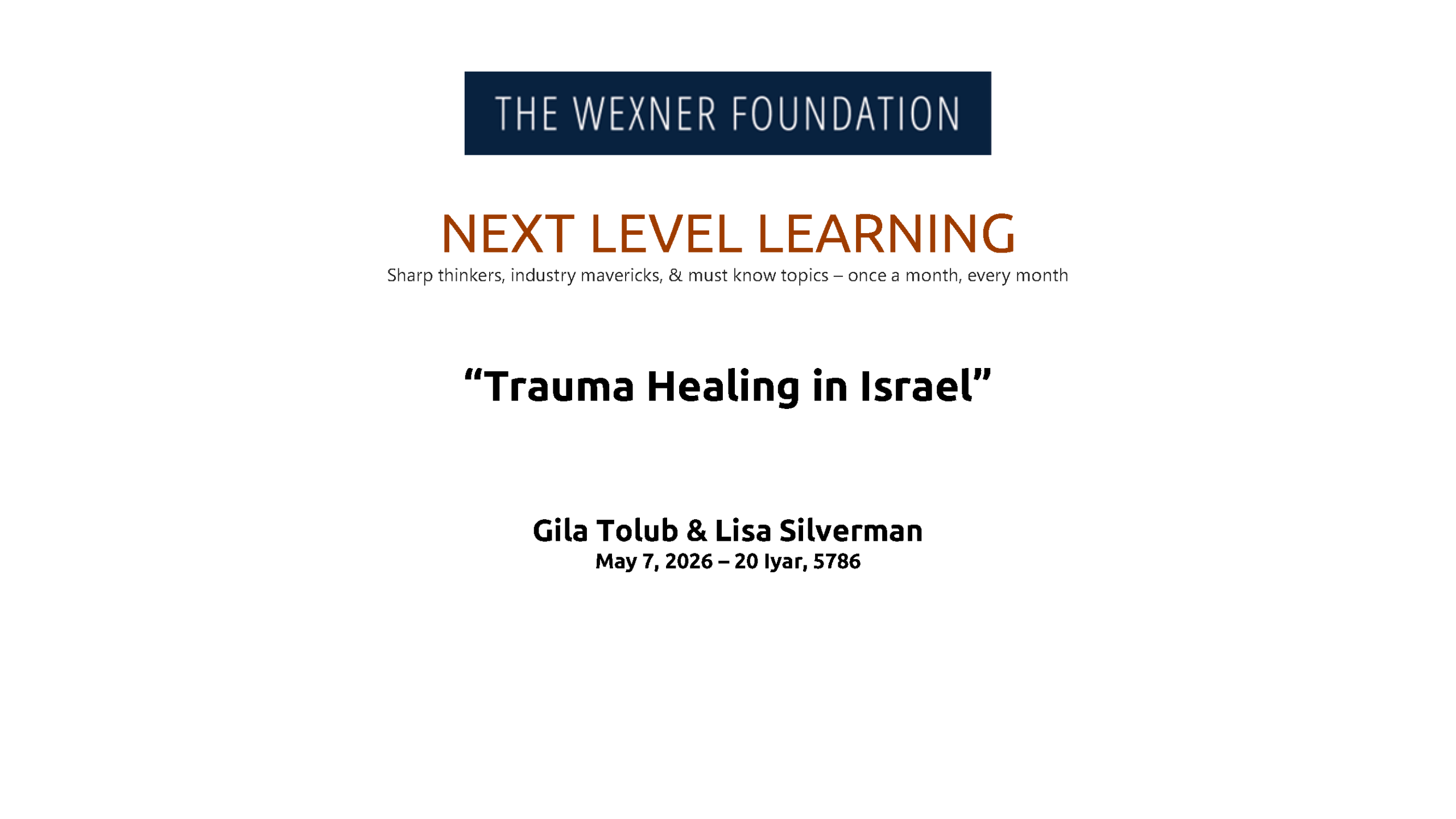 Trauma Healing in Israel with ICAR (Israel’s Collective Action for Resilience)